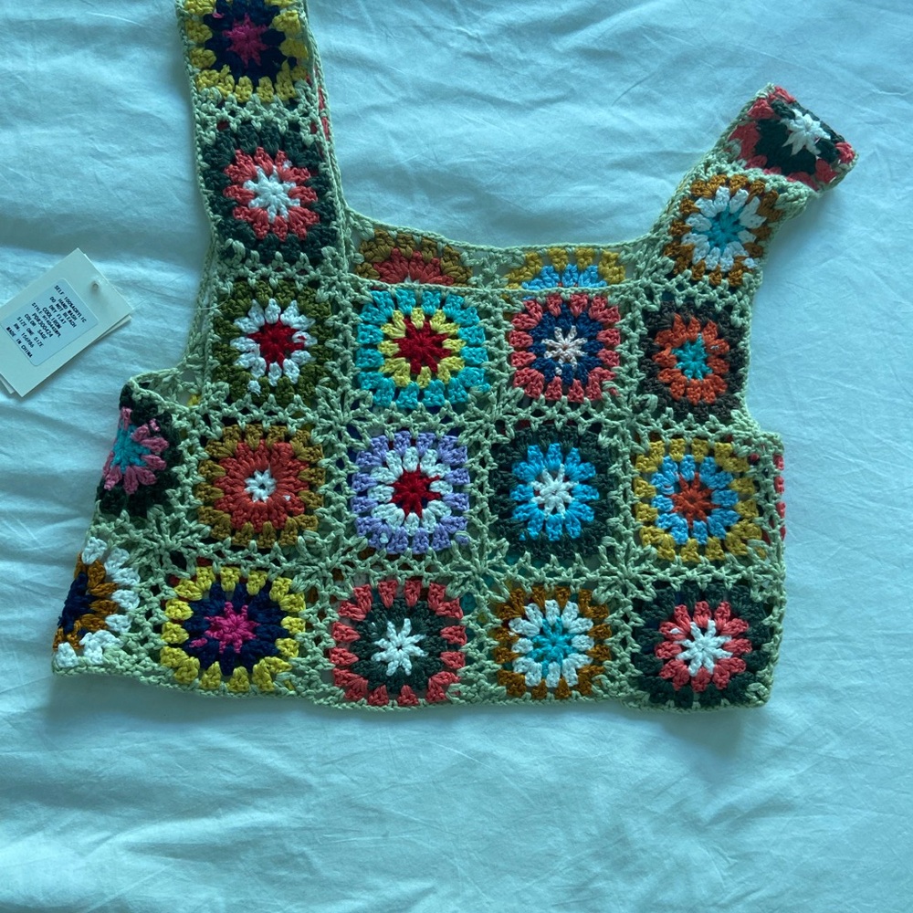 Colorful Crochet Crop Top